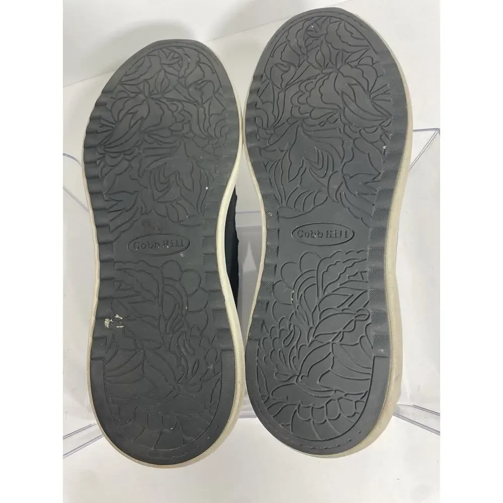 Cobb Hill Shoes Womens 9.5 Skylar Bungee Sneaker C17729 Gray w/ Black Comfort